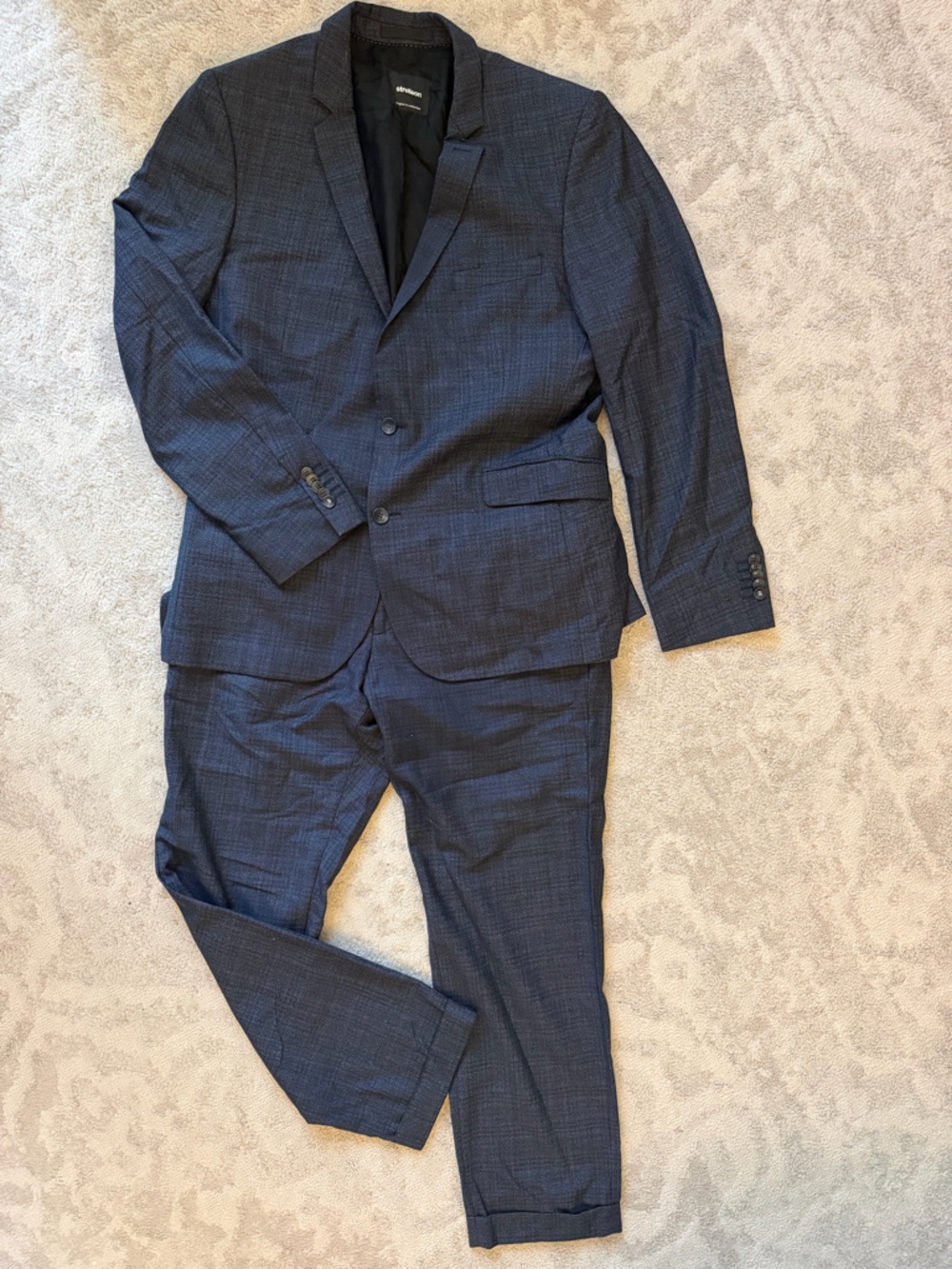 Strellson Men's Navy Textured Suit Set
